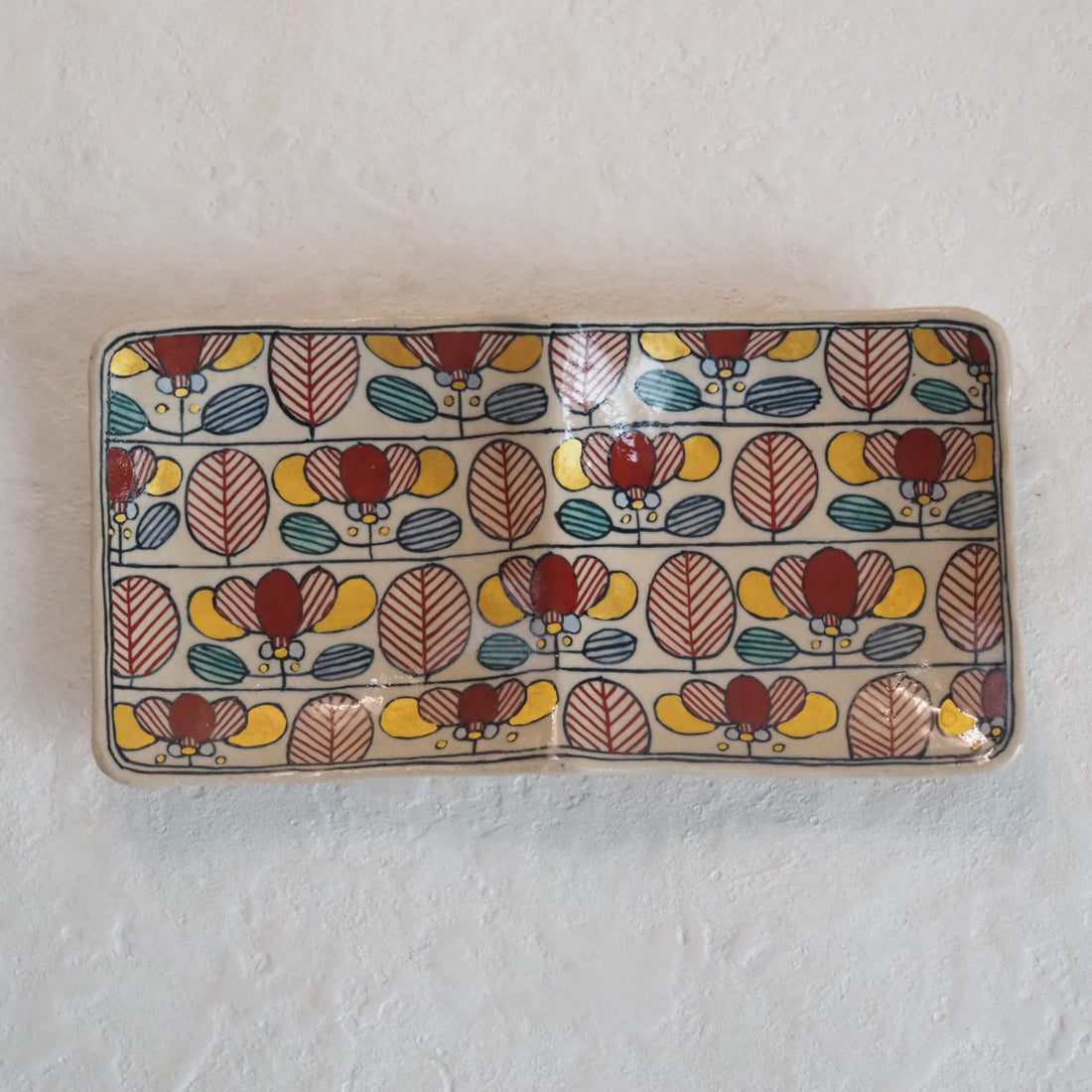 作家　加藤喜道　二彩皿　大　I