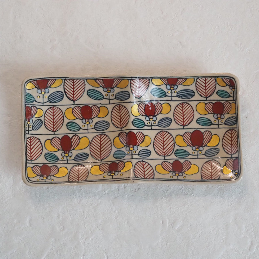 作家　加藤喜道　二彩皿　大　I