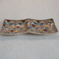 作家　加藤喜道　二彩皿　大　I