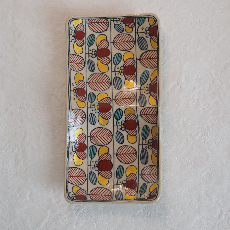 作家　加藤喜道　二彩皿　大　I