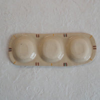 作家　加藤喜道　三彩皿　小　A