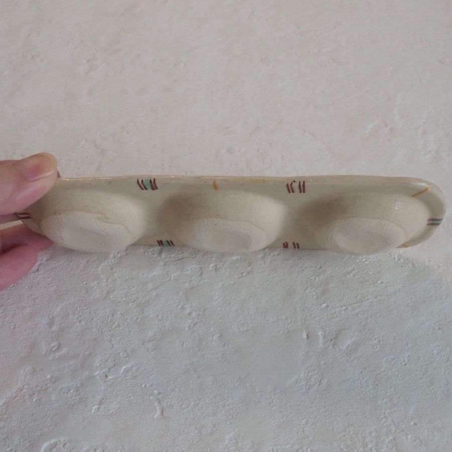 作家　加藤喜道　三彩皿　小　B