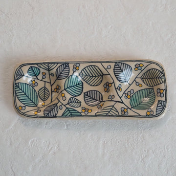 作家　加藤喜道　三彩皿　小　C