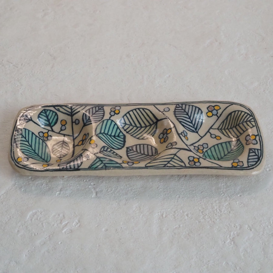 作家　加藤喜道　三彩皿　小　C