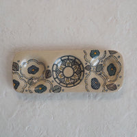 作家　加藤喜道　三彩皿　小　D