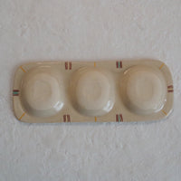 作家　加藤喜道　三彩皿　小　D