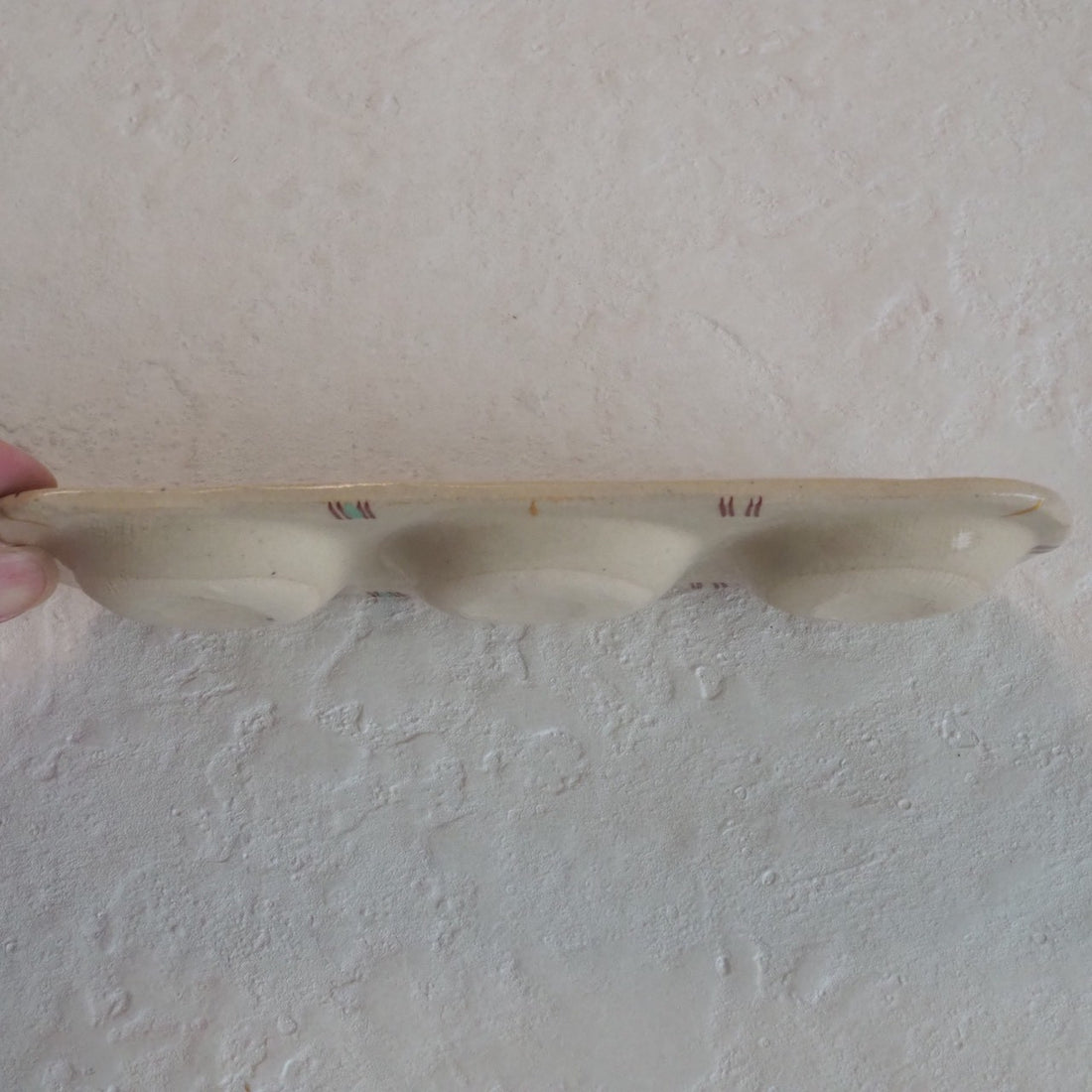 作家　加藤喜道　三彩皿　小　E