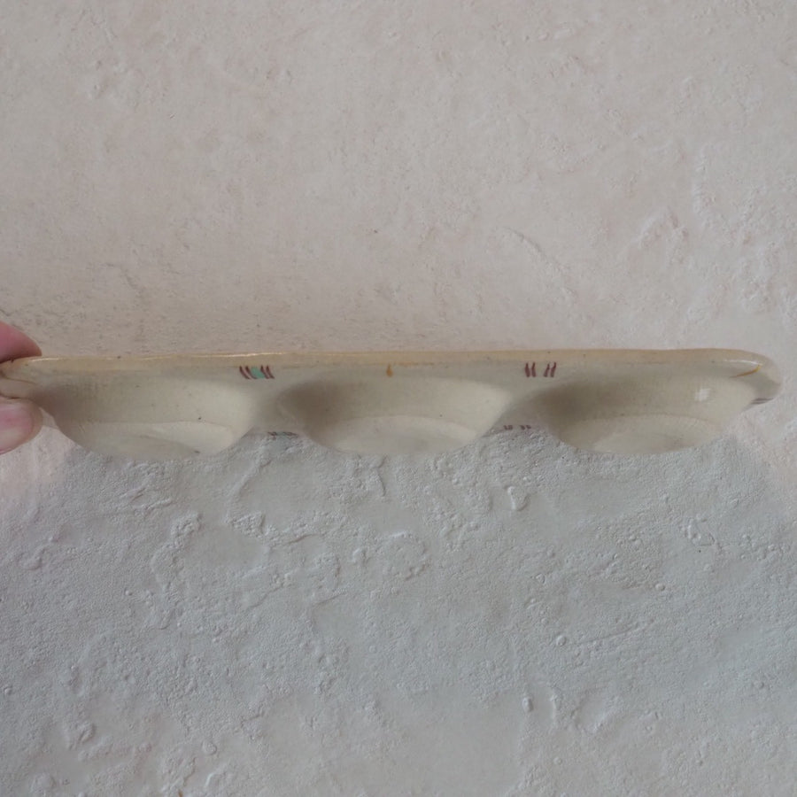 作家　加藤喜道　三彩皿　小　E