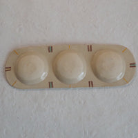 作家　加藤喜道　三彩皿　大　G