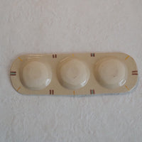 作家　加藤喜道　三彩皿　大　I