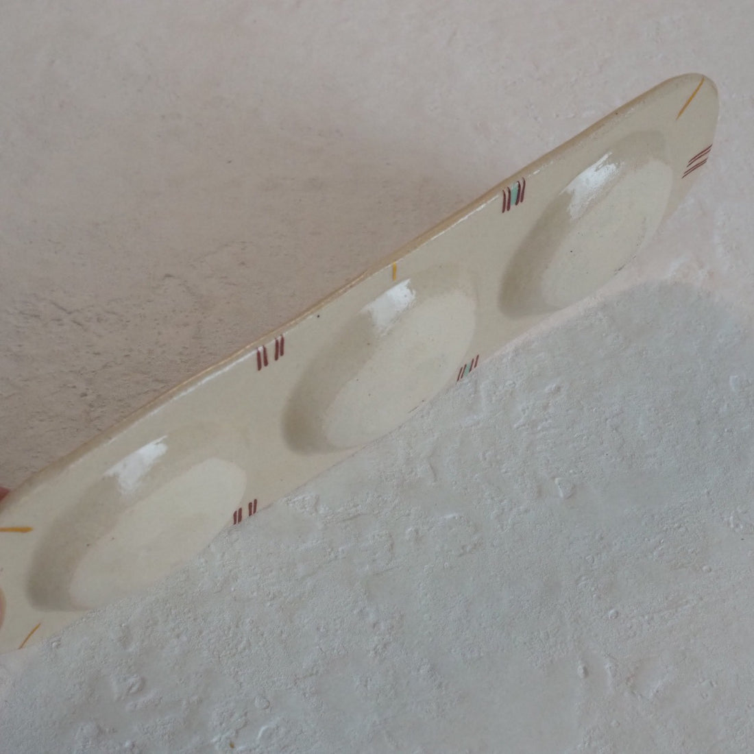 作家　加藤喜道　三彩皿　大　I