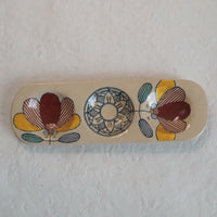 作家　加藤喜道　三彩皿　大　J 作家　加藤喜道 陶磁器作家もの