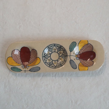 作家　加藤喜道　三彩皿　大　J 作家　加藤喜道 陶磁器作家もの