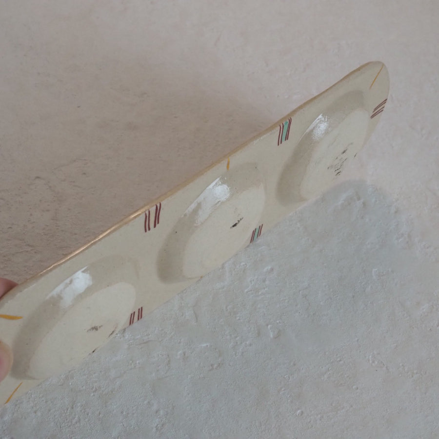 作家　加藤喜道　三彩皿　大　J 作家　加藤喜道 陶磁器作家もの