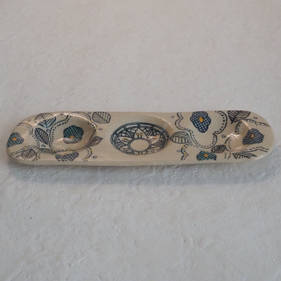 作家　加藤喜道　三彩皿　大　K