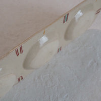 作家　加藤喜道　三彩皿　大　L