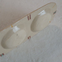 作家　加藤喜道　三彩皿　大　M