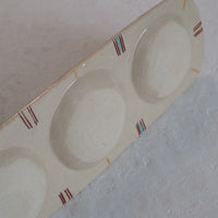 作家　加藤喜道　三彩皿　大　Ｎ