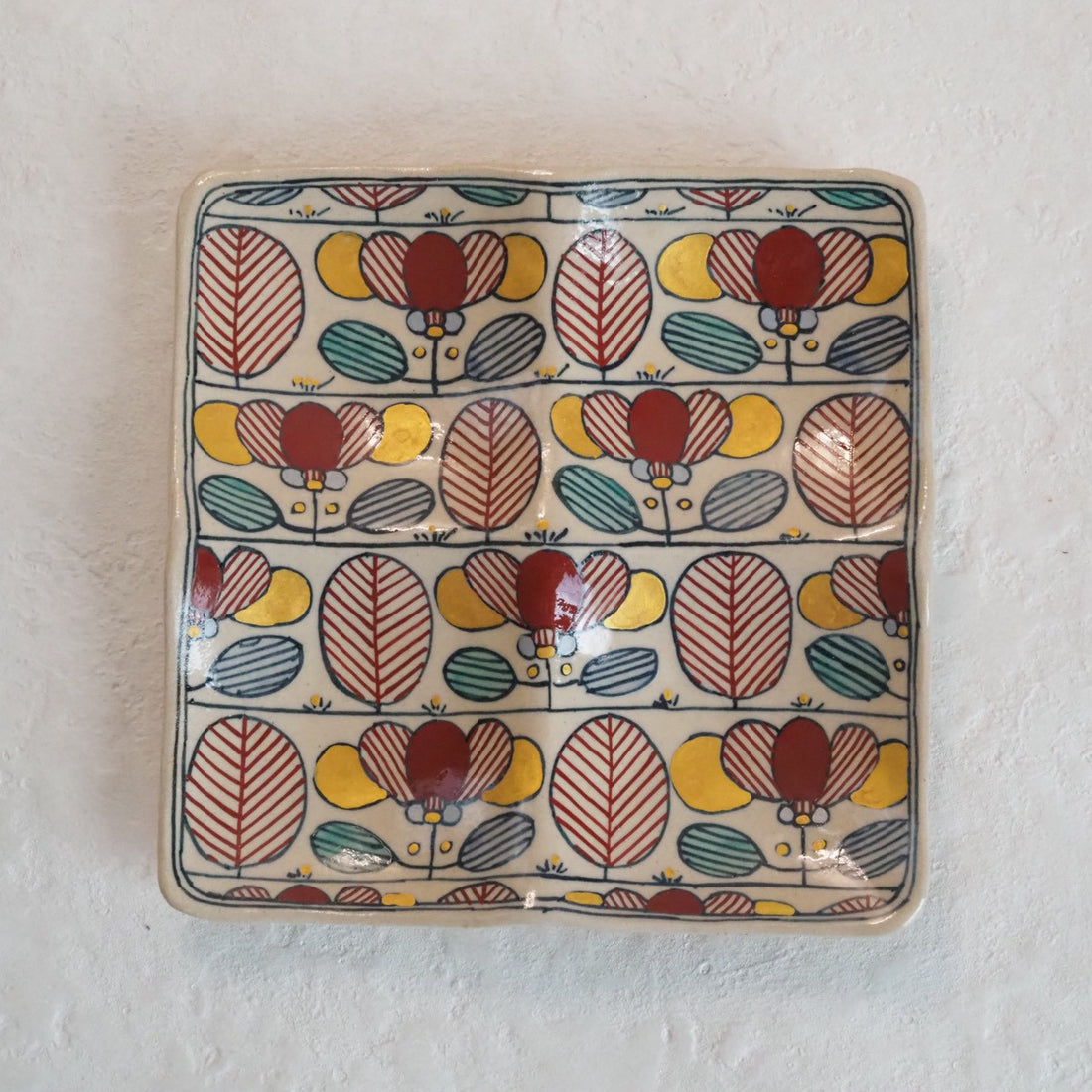 作家　加藤喜道　四彩皿　A