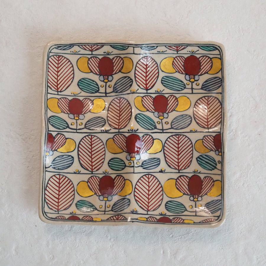 作家　加藤喜道　四彩皿　A