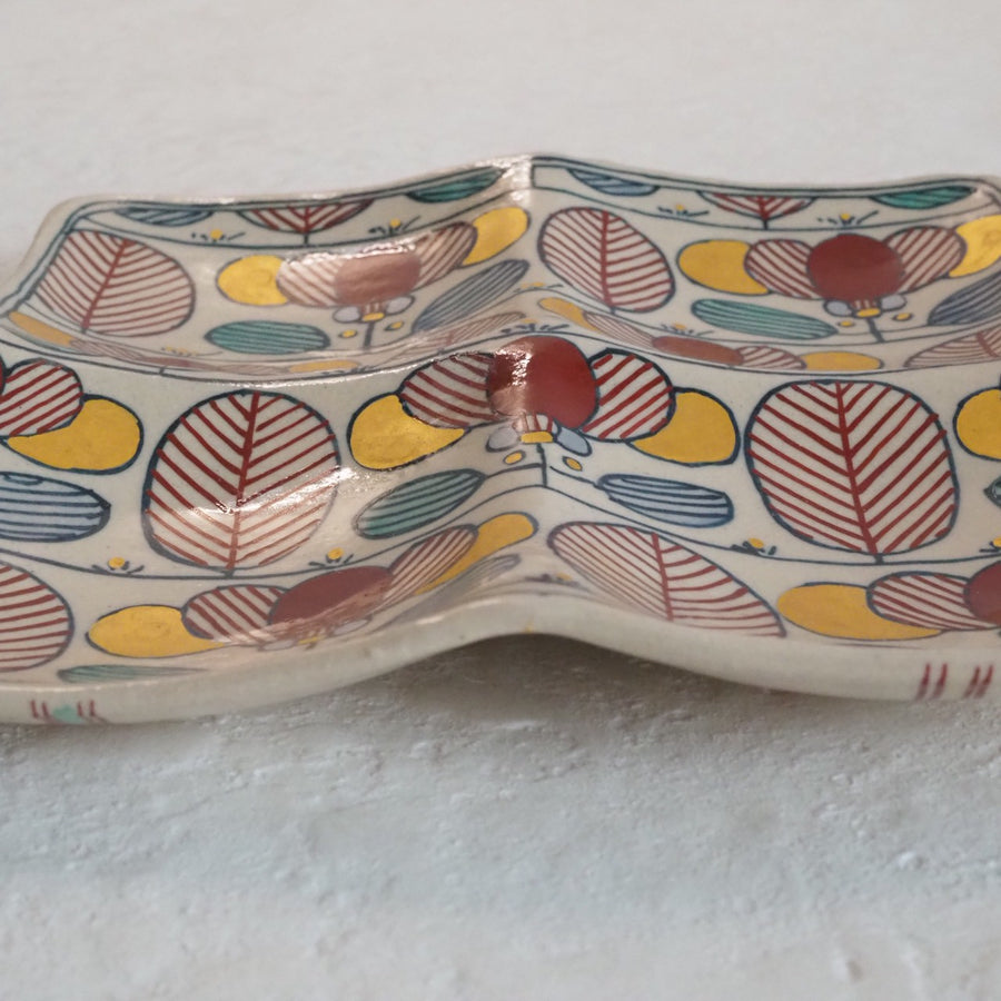 作家　加藤喜道　四彩皿　A