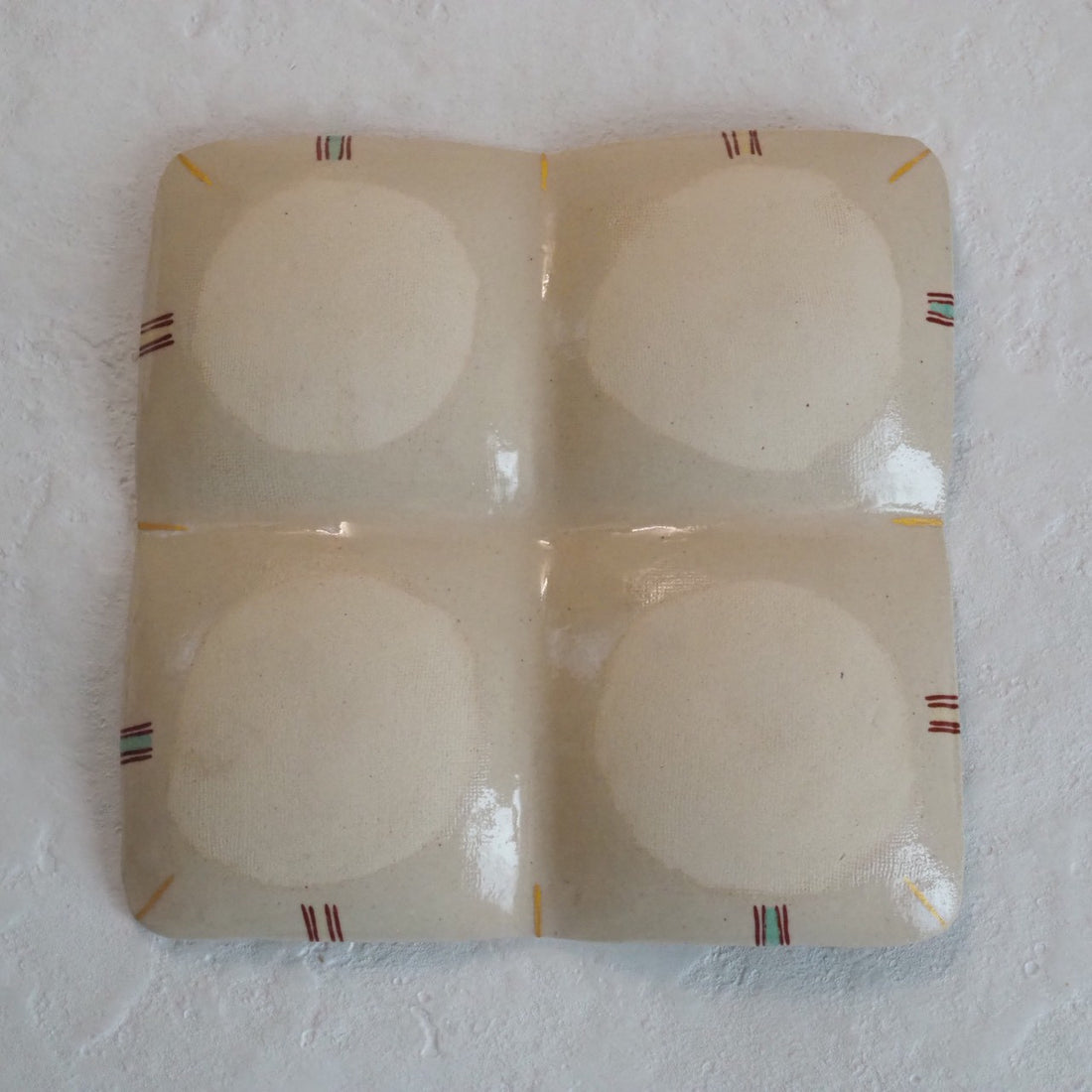 作家　加藤喜道　四彩皿　A