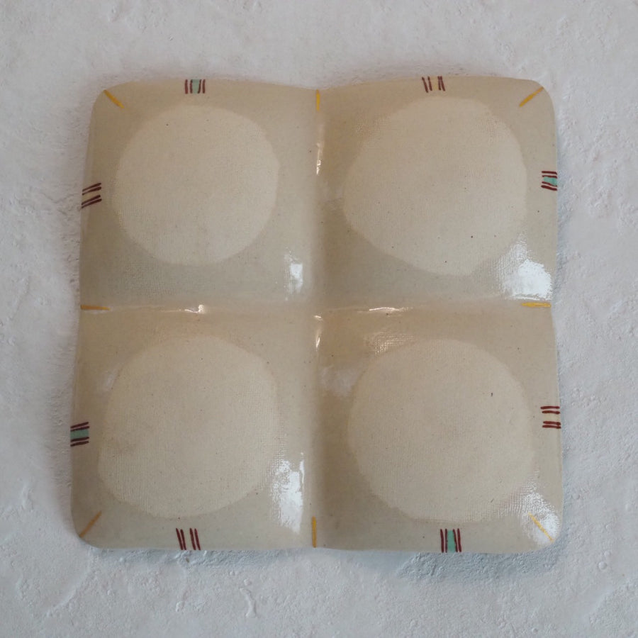 作家　加藤喜道　四彩皿　A