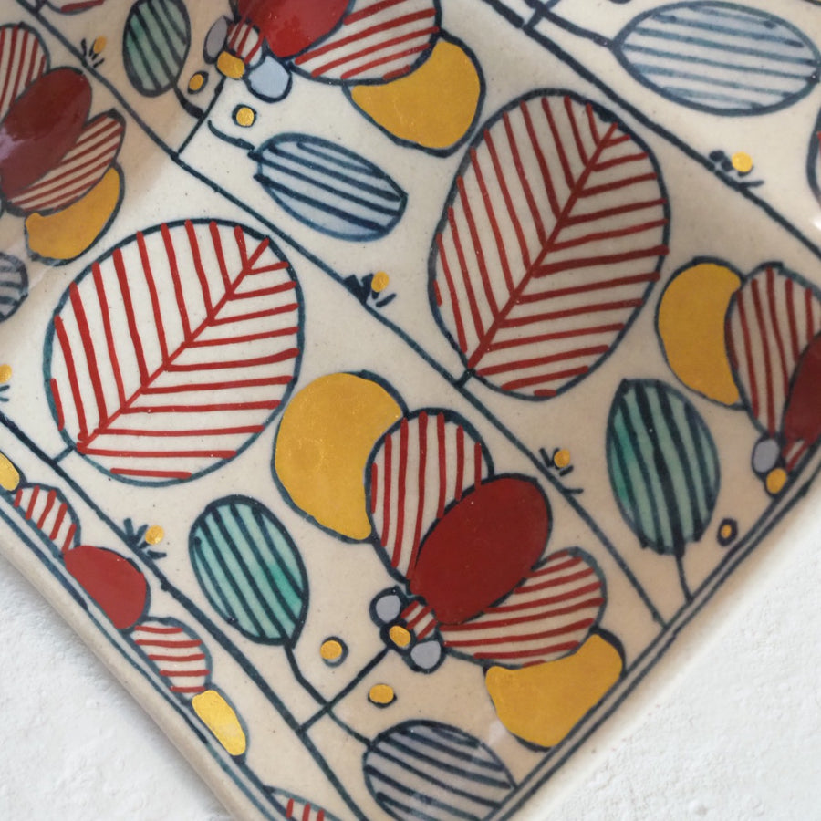 作家　加藤喜道　四彩皿　A