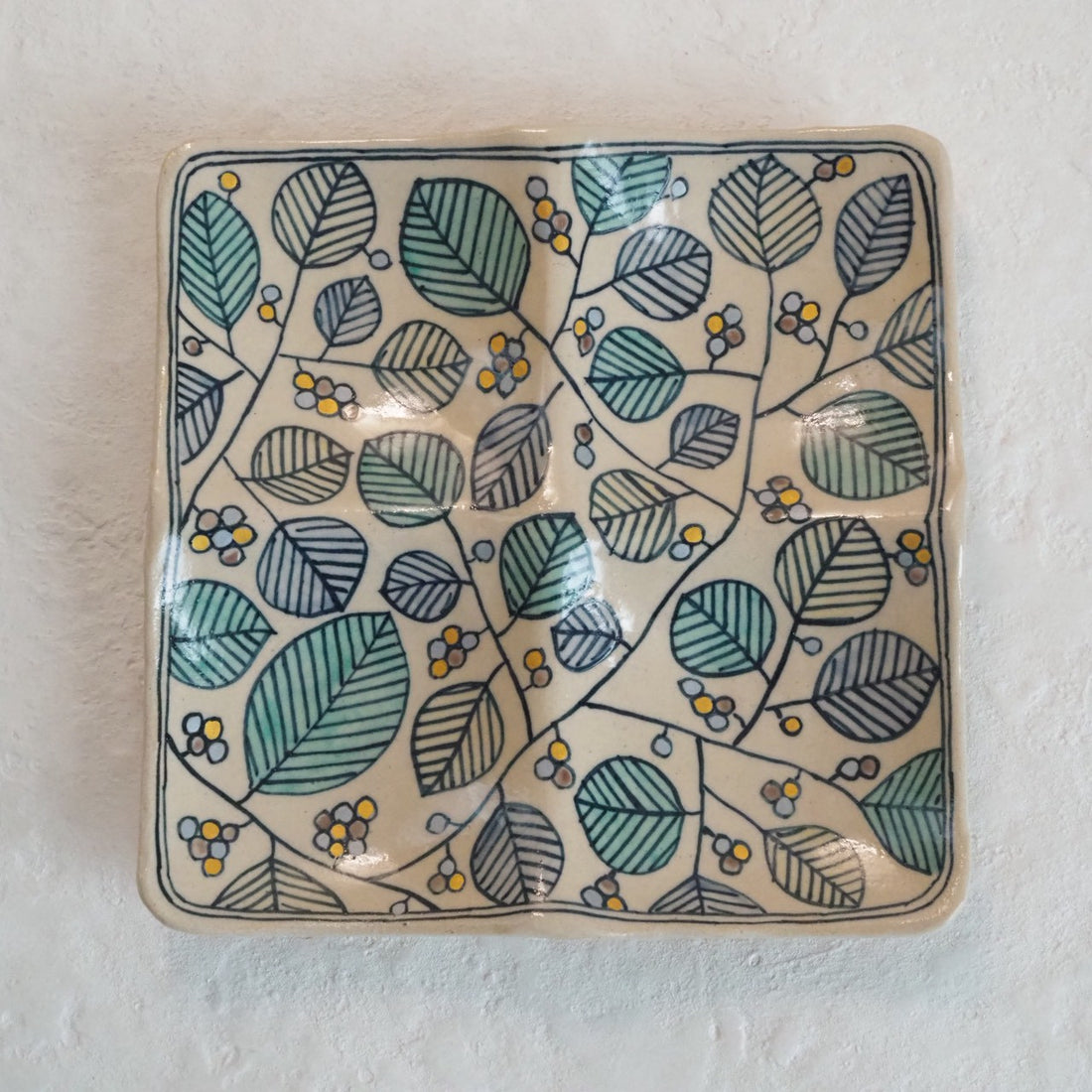 作家　加藤喜道　四彩皿　B 作家　加藤喜道 陶磁器作家もの