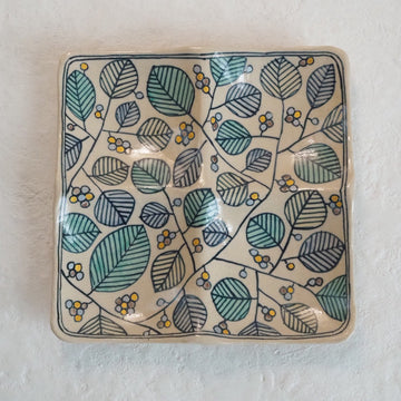 作家　加藤喜道　四彩皿　B 作家　加藤喜道 陶磁器作家もの