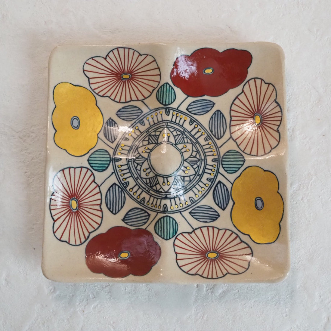 作家　加藤喜道　四彩皿　C