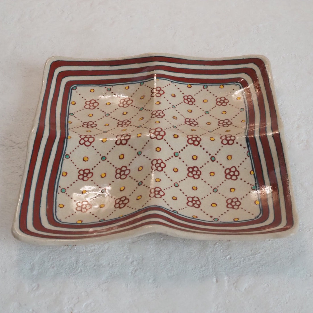 作家　加藤喜道　四彩皿　D