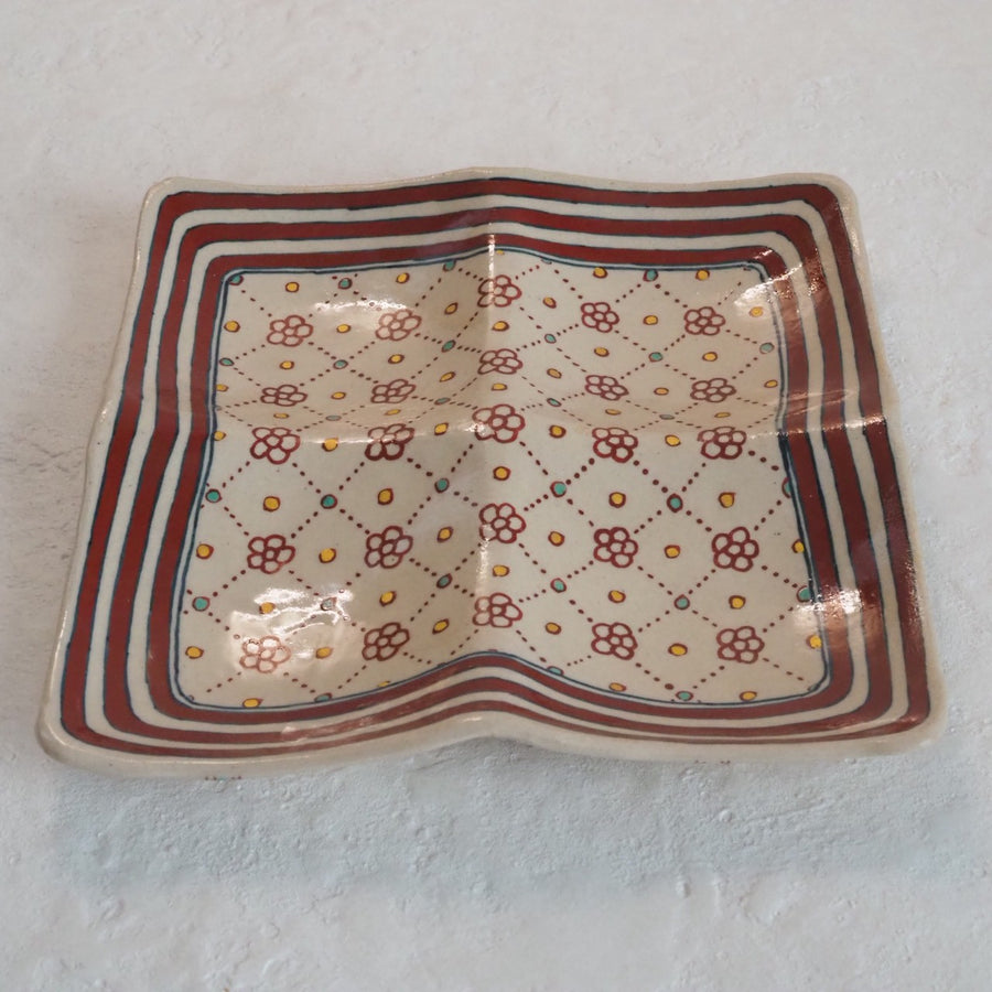 作家　加藤喜道　四彩皿　D