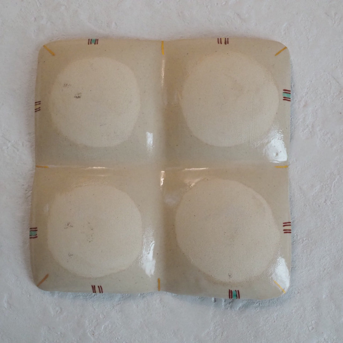 作家　加藤喜道　四彩皿　D