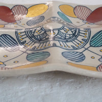 作家　加藤喜道　四彩皿　E