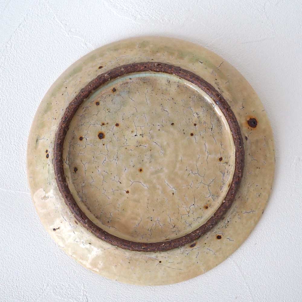 作家　中村哲雄　粉引　平皿（18cm）