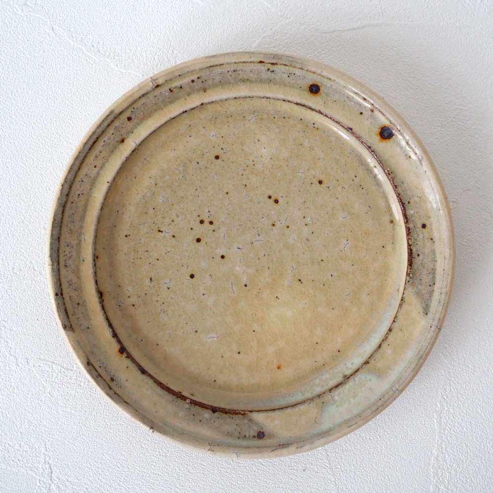 作家　中村哲雄　粉引　リム平皿（17cm）