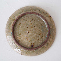 作家　中村哲雄　ヒビ緑釉　平皿（17cm）