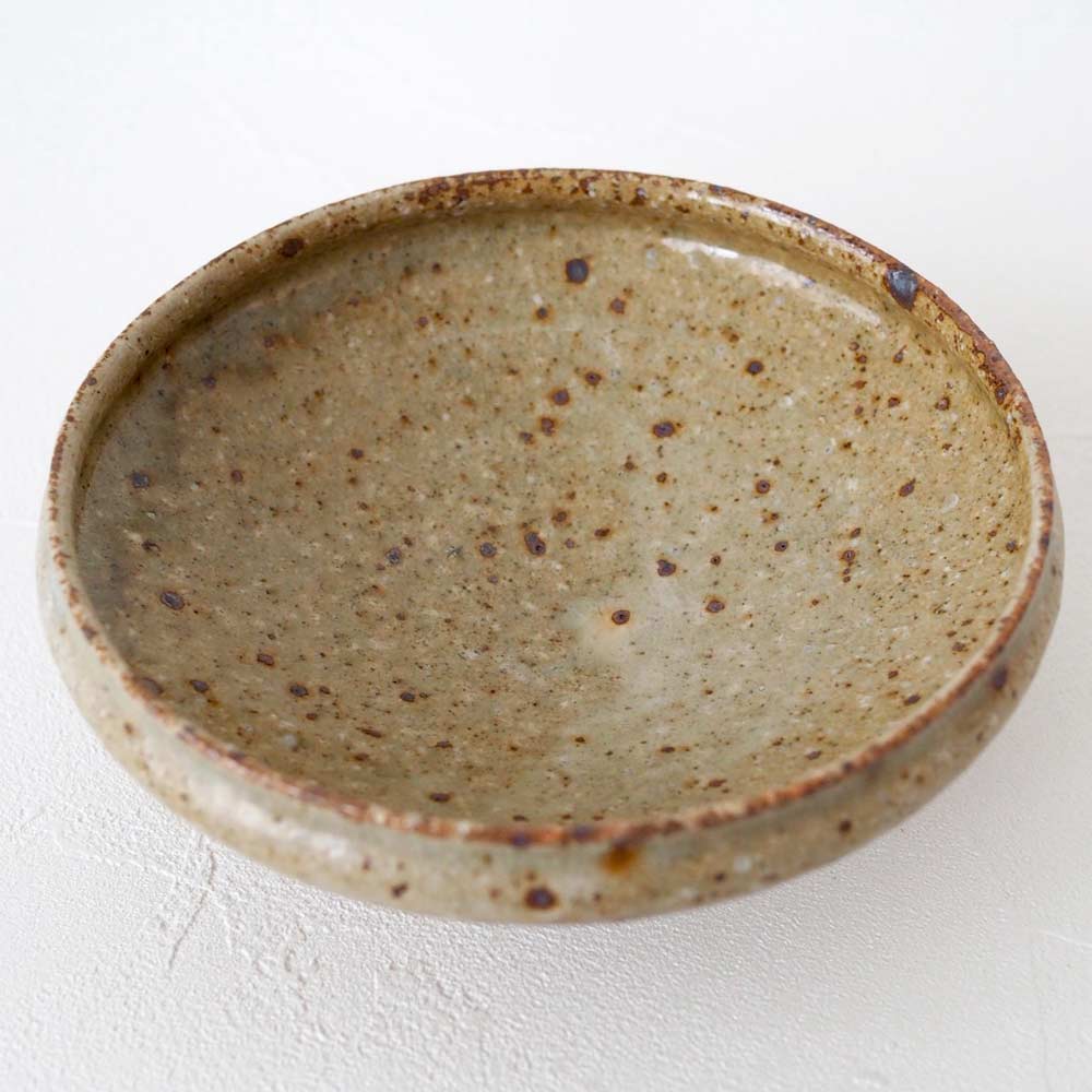 作家　中村哲雄　灰釉　丸縁鉢5寸 作家　中村哲雄 陶磁器作家もの