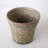 作家　中村哲雄　ヒビ緑釉　フリーカップ 作家　中村哲雄 陶磁器作家もの