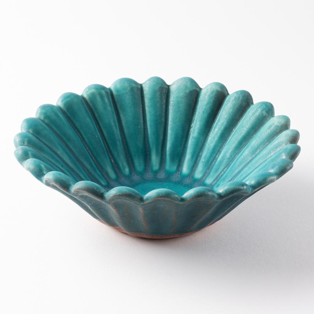 昇陽窯　碧　輪花鉢 丹波焼　昇陽窯 丹波焼