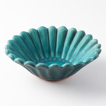 昇陽窯　碧　輪花鉢 丹波焼　昇陽窯 丹波焼