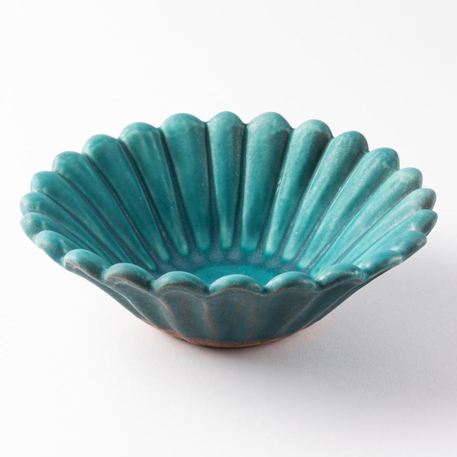 昇陽窯　碧　輪花鉢 丹波焼　昇陽窯 丹波焼