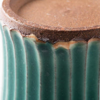 昇陽窯　碧　しのぎフリーカップ 丹波焼　昇陽窯 丹波焼