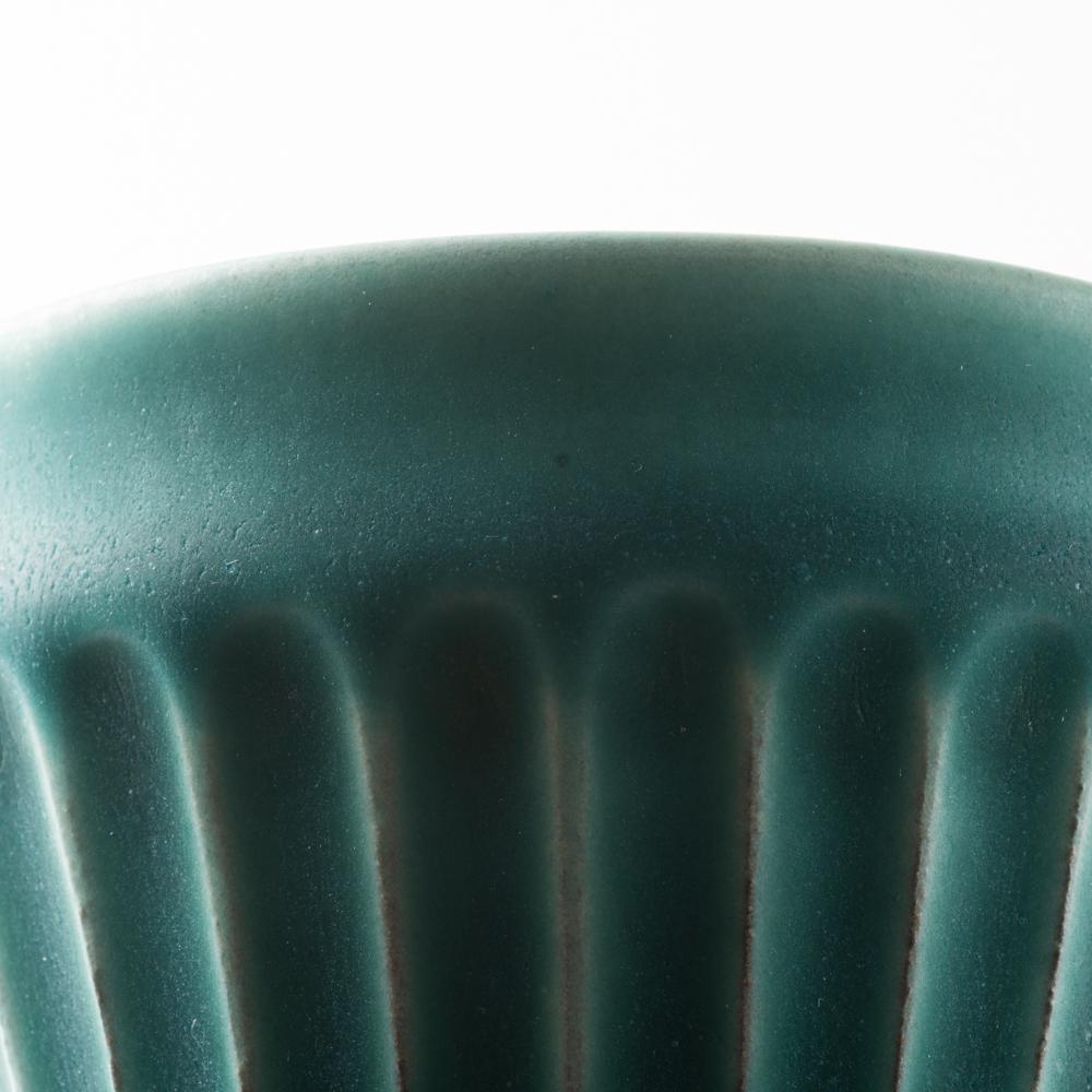 昇陽窯　碧　しのぎフリーカップ 丹波焼　昇陽窯 丹波焼