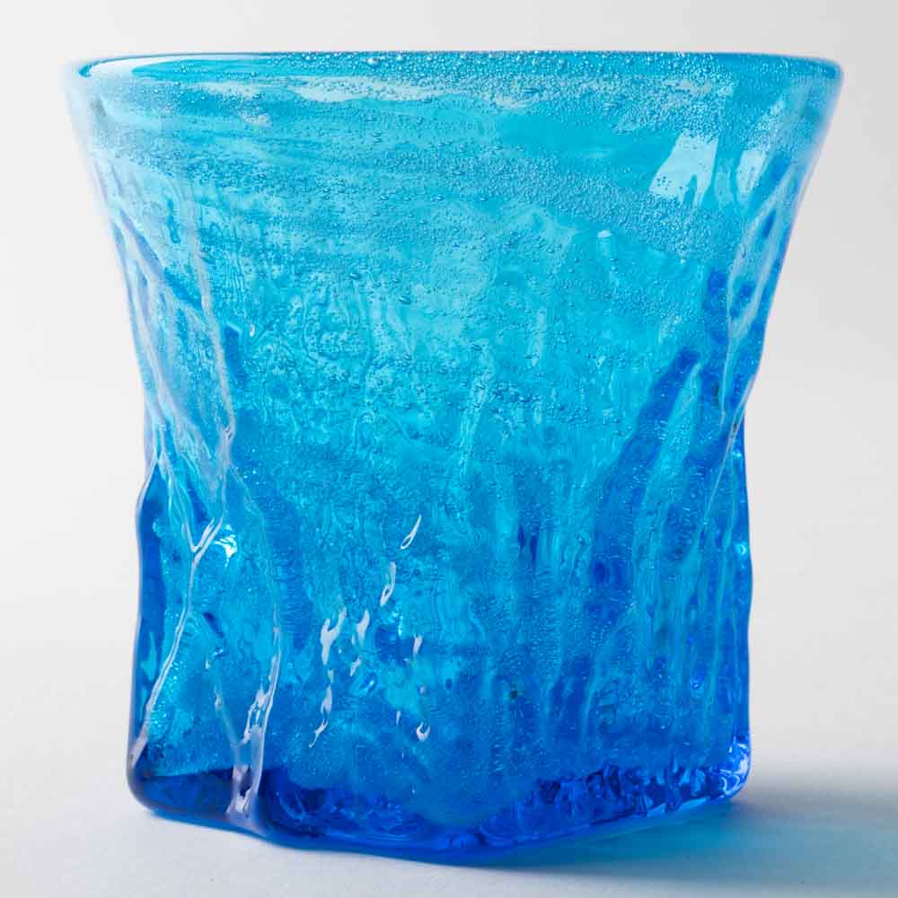 琉球ガラス匠工房　海の泡　残波ロックグラス（小） 琉球ガラス匠工房 琉球ガラス