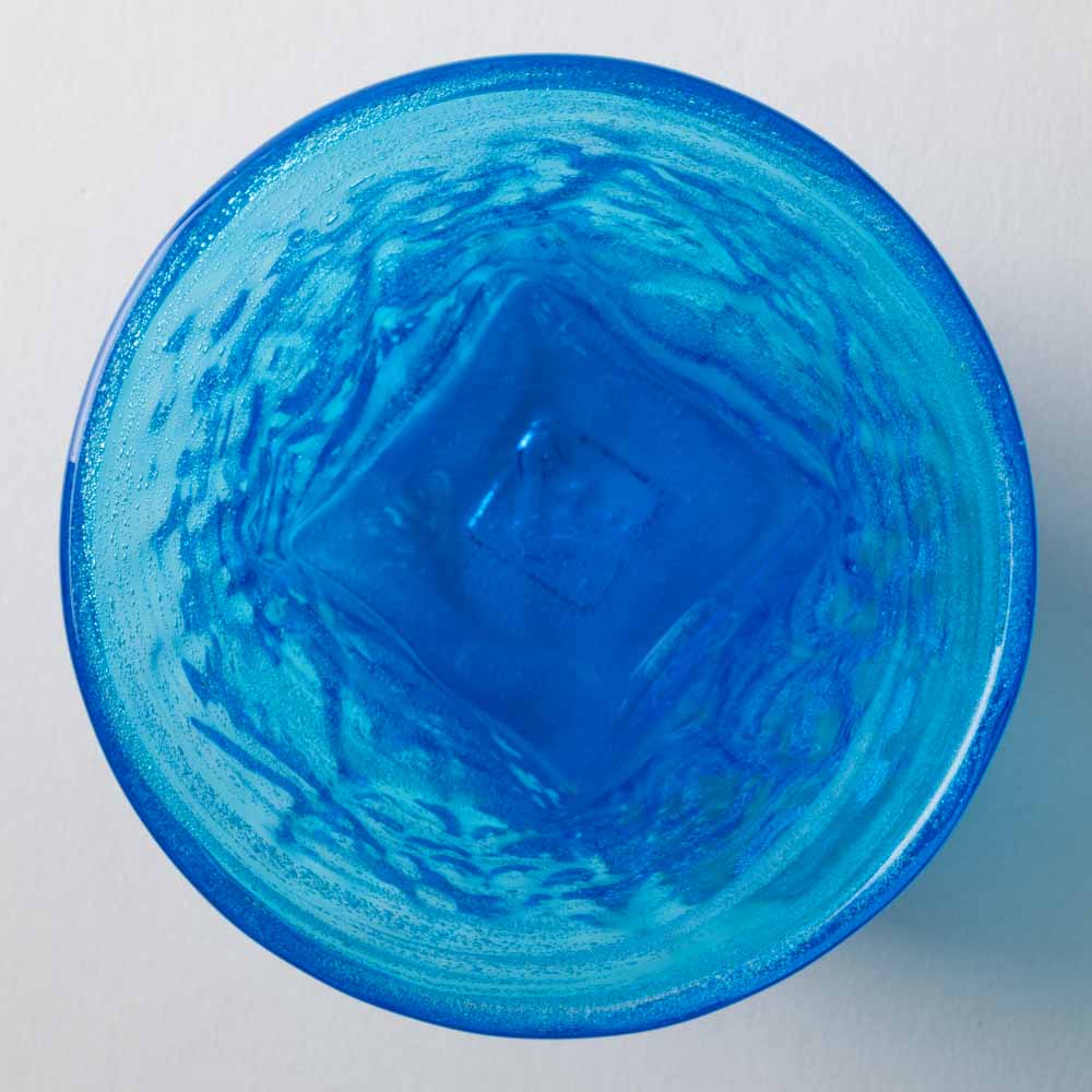 琉球ガラス匠工房　海の泡　残波ロックグラス（小）