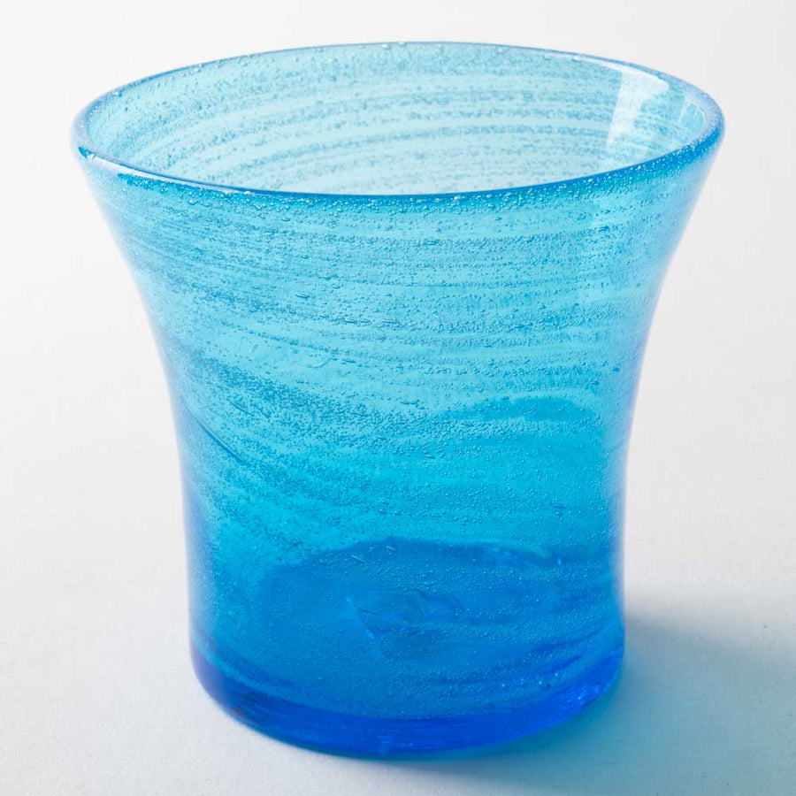 琉球ガラス匠工房　海の泡　海の泡　Ｖ字ロックグラス 琉球ガラス匠工房 琉球ガラス