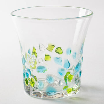琉球ガラス匠工房　カレットグラス　緑/水