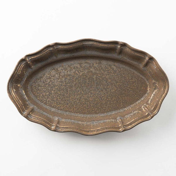 土本製陶所 レリーフオーバルM SABI ¥8,800 大人の焼き物